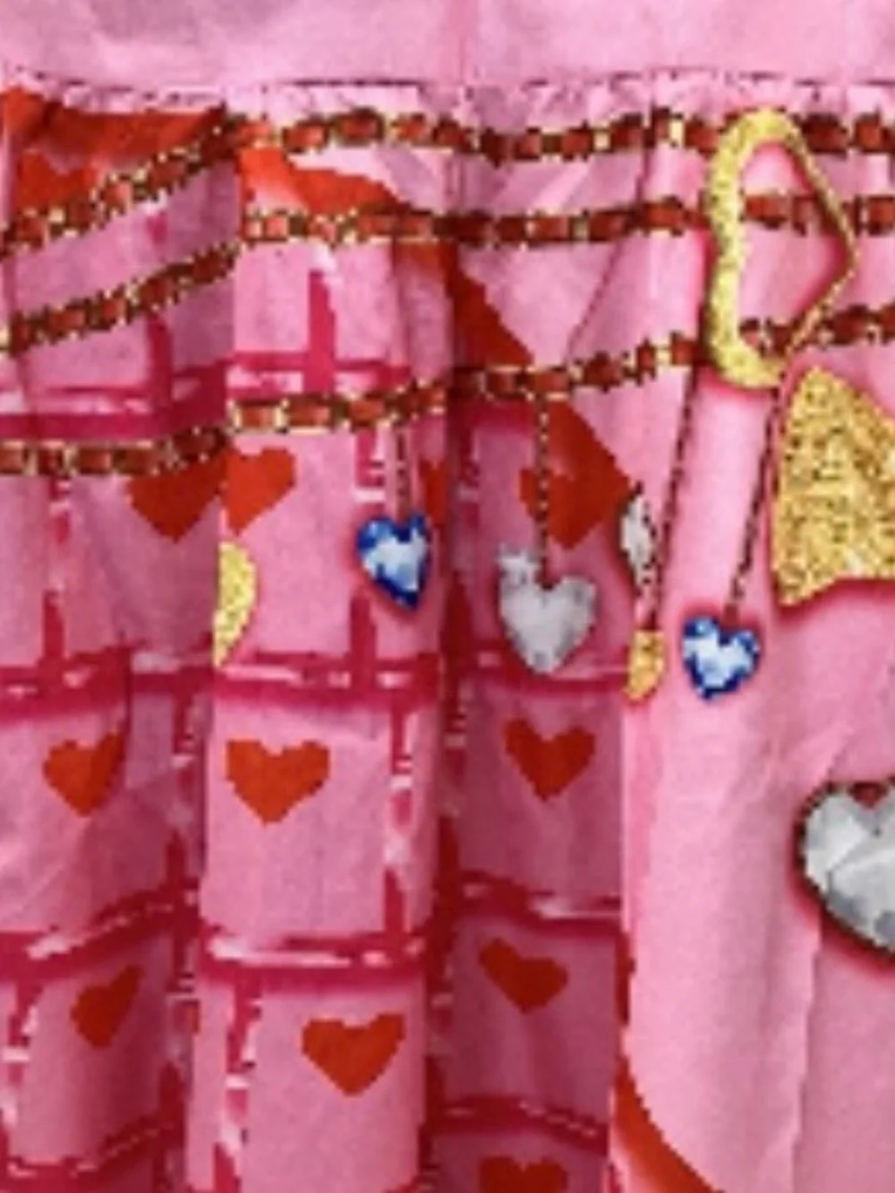 Pink Heart Print Girls' Bridget Dress